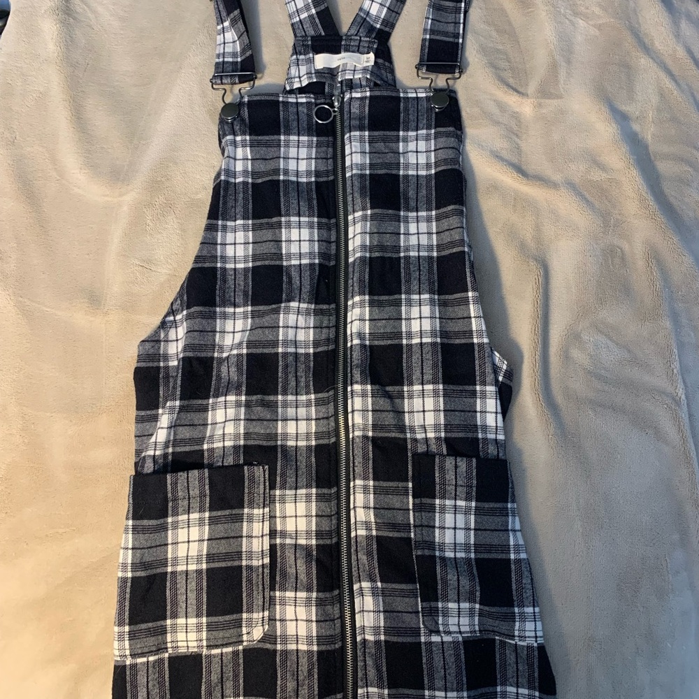 Francesca's Collections Black and White Plaid Mini Dress